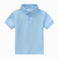 thumbnail image 1 of Splozh Boys Tee Shirts Toddler Boys Short Sleeve Shirt 1T 2T 3T 4T 5T 6T Casual Cotton Shirts Basic Tee Tops,Blue,4-5 Years, 1 of 4