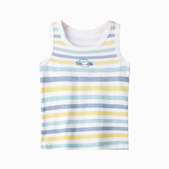 Splozh Boys Tshirts Toddler Boys Sleeveless Tank Top Shirts 1-13 Years Dinosaur Cotton Boy Undershirts Kids Clothes,Green,6-7 Years