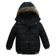 thumbnail image 1 of Splozh Boys' Winter Coat Heavyweight Quilted Puffer Snow Parka Weather Resistant Ski Jacket for Boys,Black 5-6Y/XXL, 1 of 4