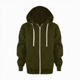 thumbnail image 1 of Splozh Boys Zip Up Sweatshirt Fashion Warm Sweater Jacket Fashionable Casual Zipper Sweater Hooded Girls Kids Boys Coat Jacket,AG,9-10 Years, 1 of 5