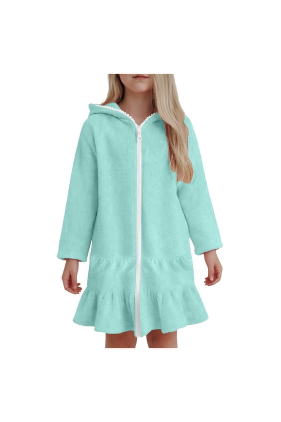 Casual Dress Toddler Girl Long Sleeve Dress Cotton Casual Basic Tunic Dresses Dress Kids Fall Winter Clothes Light Green,3-4 Years
