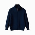 thumbnail image 1 of Splozh Cotton Cardigan 2-13 Years Kids Warm Knitted Cardigan Childrens Solid Color Sweater Cardigan Jacket,Navy,6-7 Years, 1 of 5