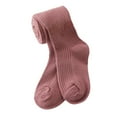 thumbnail image 1 of Splozh Cotton Tights for Kids Toddler Kids Baby Girls Cotton Leggings Knitted Tights Stretchy Basic Full Length Pants Pantyhose Spring Stocking Purple,6-8 Years, 1 of 5