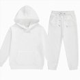thumbnail image 1 of Splozh Cute Newborn Boy Outfits Kids Clothes Comfortable Warm Long Sleeve Sweater Pants Set Fashion Outdoor Solid Color Sweater Set,White,6-7 Years, 1 of 3