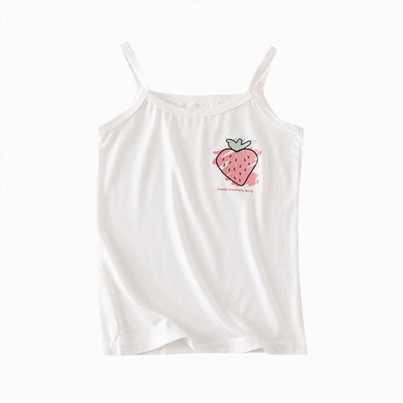 Splozh Cute Tops for Teens 2-12 Years Solid Color Summer Athletic Dance Undershirts Tank Tops Cute Tops for Teens Tween Tank Tops,White,6-7 Years
