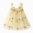 thumbnail image 1 of Splozh Dresses for Toddler Girls Baby Girl First Birthday Outfit Cake Smash 1st Birthday Dress Tulle Tutu Dress,Yellow,5-6 Years, 1 of 5