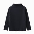 thumbnail image 1 of Splozh Dressy Tops for Girls Long Sleeve Shirts Casual Crewneck T-Shirts Soft Layering Basic Tees Undershirts Fall Tops,Black,4-5 Years, 1 of 5