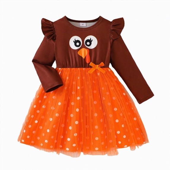 Splozh Fall Dresses for Girls Fashion Girls Thanksgiving Comfortable ...