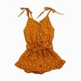 thumbnail image 1 of Splozh Girl Jumper 6 12 18 24 Months 3T 4T 5T Two Pieces of Girls Heartshaped Camisole Jumpsuit Shorts and Belt,Orange,4-5 Years, 1 of 5