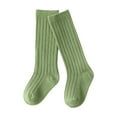 thumbnail image 1 of Splozh Girl Ruffle Dress Socks Children Socks Comfortable and Soft Mid Length Socks Stylish and Warm Mid Length Athletic Socks Green,3-5 Years, 1 of 3