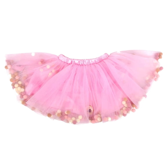 Splozh Girl Tutu Skirt Layer Tulle Christmas Girls Tutu Skirt for Kids Graphic Bowknot Layered Dance Skirt Gymnastic Party Ballet Dress Pink,3-4 Years