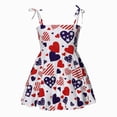 thumbnail image 1 of Splozh Girls 4th of July Dress 1T 2T 3T 4T 5T 6T Summer Cute Sleeveless Patriotic Flag Dress American Flag Dress,Red,5-6 Years, 1 of 5