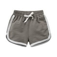 thumbnail image 1 of Splozh Girls Athletic Shorts Quick Dry Running Shorts with Mesh Liner,Gray 4-5 Years, 1 of 4