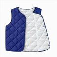 thumbnail image 1 of Splozh Girls Boys Fleece Vest Casual Fashion Fall Winter Clothes Warm Cute Soft Lightweight Jacket Outerwear Coat,Dark Blue,4-5 Years, 1 of 6