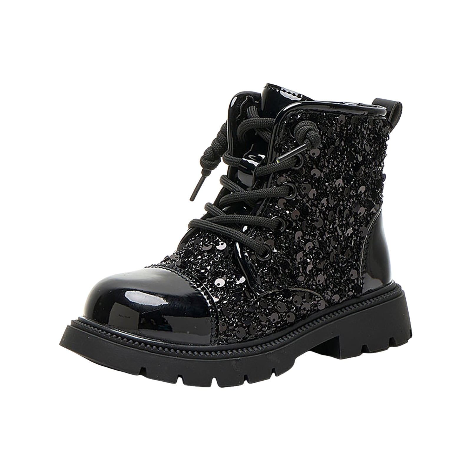 Combat Boots Old Navy Black Booties Black Glitter Black Combat