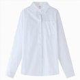 thumbnail image 1 of Splozh Girls Dressy Tops Chlidren Button Formal Shirts Tops Girls Blouse Kids Baby Tops School Clothes for Girls,White,4-5 Years, 1 of 3