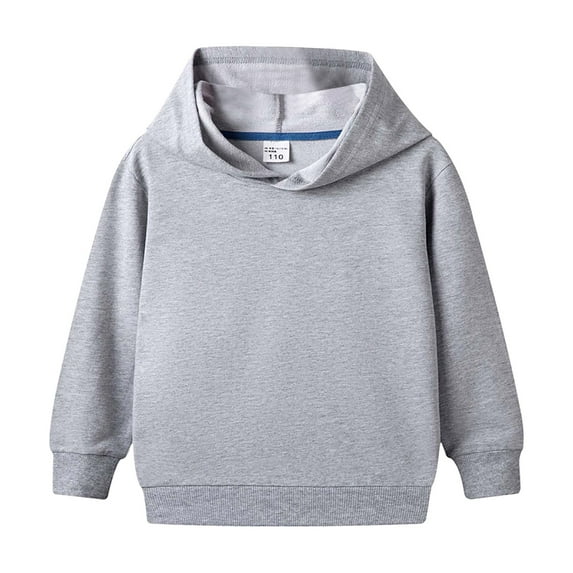 Splozh Girls Hooded Pullover Sweatshirt Toddler Boys Girls Hoodie Pullover Sweatshirt Hoodies Top Coat Tops Cute Sweatsuit Clothes Grey,3-4 Years