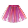 thumbnail image 1 of Splozh Girls Layered Rainbow Tutu Skirt Dance Dress Ruffle Tiered Clubwear,Pastel Purple A, 1 of 4