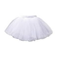 thumbnail image 1 of Splozh Girls Layered Tulle Skirt Layers Dance Tutu for Toddler Girls Birthday Fluffy Soft Tulle Skirt Ballet Princess Tutus White,6-7 Years, 1 of 3