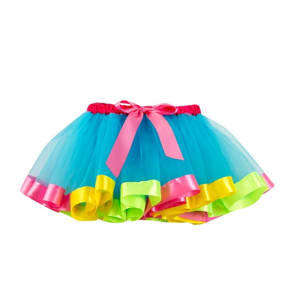 Splozh Tutu for Toddler Girls Skirts Toddler Tutu Skirt Tulle Dance Skirts Girls Birthday Fashion Clothes Light Blue,5-8 Years