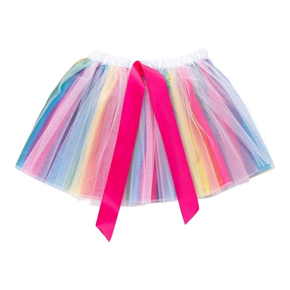 Splozh Girls Layered Tutu Skirt Christmas Girls Skirt Mesh Skirt Children Clothing Ballet Skirt Tutu Skirt Dance Dress Ruffle Hot Pink,9-11 Yesrs