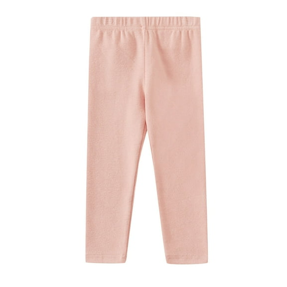 Splozh Girls Leggings Fleece Girls Leggings for Little Girls Toddler Girl Pants Leggings for Baby Tights Knitted Pink,4-5 Years