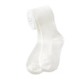 thumbnail image 1 of Splozh Girls Leggings Toddler Kids Baby Girls Cotton Leggings Knitted Tights Stretchy Basic Full Length Pants Pantyhose for Spring Stocking White,12-24 Months, 1 of 7