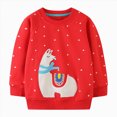 thumbnail image 1 of Splozh Girls Long Sleeve T Shirts 2T 3T 4T 5T 6T 7T Toddler Girl Sweatshirt Clothes Outfit Cotton Crewneck Clothing Graphic Tees,Red,6 Years, 1 of 9