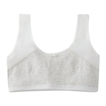 Splozh Girls Seamless Training Bras Adjustable Straps Sports Bras Grey,L