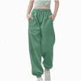 thumbnail image 1 of Splozh Girls Straight Leg Pant 3-14 Years Sweatpant for Teen Girls Casual Drawstring Solid Pant High Waisted Comfy Girls Jogger Pants,Mint Green,5-6 Years, 1 of 5