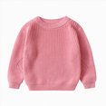 thumbnail image 1 of Splozh Girls Sweaters 12 18 24 Months 3T 4T 5T 6T Toddler Baby Girl Boy Knit Sweater Blouse Pullover Sweatshirt Warm Crewneck Tops Fall Winter Clothes,Pink,3-4 Years, 1 of 4
