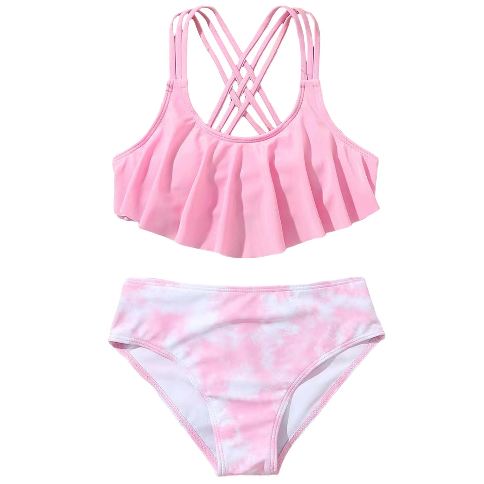 Splozh Girls Swimsuit for Girls Bathing Suit 2 Piece Floral Tropical — free download
