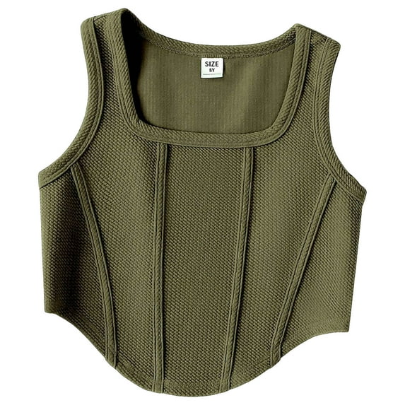 Splozh Girls Tank Top Girls' Crop Tank Tops Summer Sleeveless Shirt Sports Dance Top Slim Fit Tank Top Crop Vest AG,8-9 Years