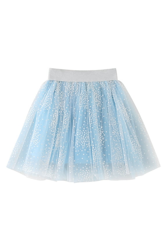 Girls Tutu Skirt Baby Girl's Rainbow Tutu Skirt Layer Tulle Princess Ballet Dress Party Casual Blue,4-5 Years