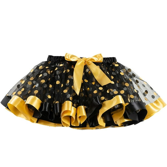 Splozh Girls Tutu Skirt Baby Girls Soft Fluffy Tutu Skirt Tulle Dress Skirt Layers Soft for Newborn Toddler Black,2-4 Years