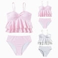 thumbnail image 1 of Splozh Girls Two Piece Tankini Set Swimwear, Comfortable Bathing Suits for Tween Teen Girls Summer Wear White,9-10 Years, 1 of 7