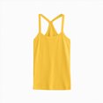 thumbnail image 1 of Splozh Girls Undershirt 1-10 Years Solid Color Summer Athletic Dance Sleeveless Tank Tops Dance Top Dance Tops for Girls,Yellow,5-6 Years, 1 of 3