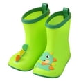 thumbnail image 1 of Splozh Girls Waterproof Rain Boots Big Kid Toddler Rain Boots for Boys Girls Waterproof Lightweight Flexible Rubber Boots for Kids Green,US 13, 1 of 4