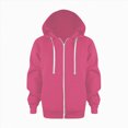 thumbnail image 1 of Splozh Girls Winter Jacket Fashion Warm Sweater Jacket Fashionable Casual Zipper Sweater Hooded Girls Kids Boys Coat Jacket,Hot Pink,10-11 Years, 1 of 6