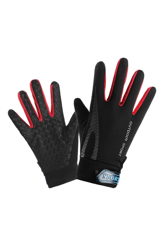 Gloves for Winter Toddler Kids Sport Glove Non Slip Boys Girls Kids Fishing Gloves for Child Climbing Riding Biking Outdoor Sports Red,6-11 Years