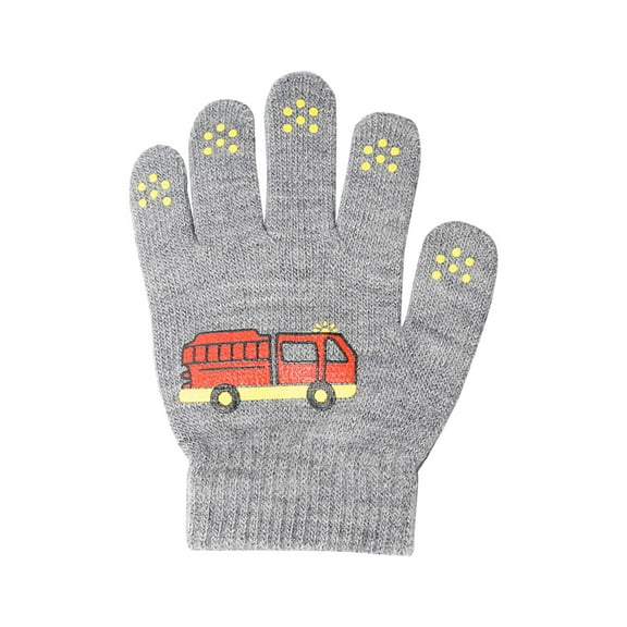 Splozh Gloves for Baby Boy Winter Gloves Kids Stretchy Unisex Gloves Toddler Boys Girls Children Knit Gloves Grey,One Size