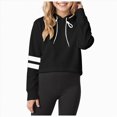 thumbnail image 1 of Splozh Hoodie for Teen Girls Kids Crop Tops Girls Long Sleeve Fashion Hoodies Pullover Sweatshirts Printed Suitable for 3-14 Years,Black,7-8 Years, 1 of 6