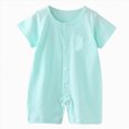 thumbnail image 1 of Splozh Infant Baby Boys' Sleep and Play Pajamas One-Piece Sleeper Romper Jumpsuit Cotton PJs for Newborn Newborn Girl Summer Outfits,Mint Green,6-12 Months, 1 of 4