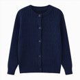 thumbnail image 1 of Splozh Infant Baby Girl Cardigan Button Down Knit Fall Sweatshirt Toddler Lightweight Sweater Cardigan for Baby Girl Cardigan Girls,Blue,7-8 Years, 1 of 9