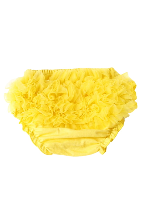 Infant Baby Girl Diaper Cover Bloomers Baby Underwear Cute Cotton Baby Girls Bloomers Ruffled Briefs for Toddler Girls Yellow,0-6 Months