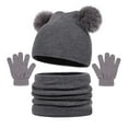 thumbnail image 1 of Splozh Baby Beanie, Toddler Beanie Winter Hat Scarf & Gloves Set Knit Hat Fleece Lined for Toddler Baby Grey,2-12 Years, 1 of 9