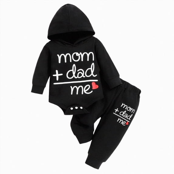 Splozh Infant Boys Clothes 3 6 12 18 24 Months Newborn Infant Baby Boy Clothes Outfits Bodysuit Long Pants Baby Boy Clothes Set,Black,0-3 Months