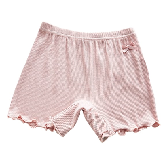 Splozh Infant Girl Summer Shorts Infant Girl Shorts Summer Bowknot Lace Leggings Underwear Fashion for Girls Clothes Pink,4-5 Years