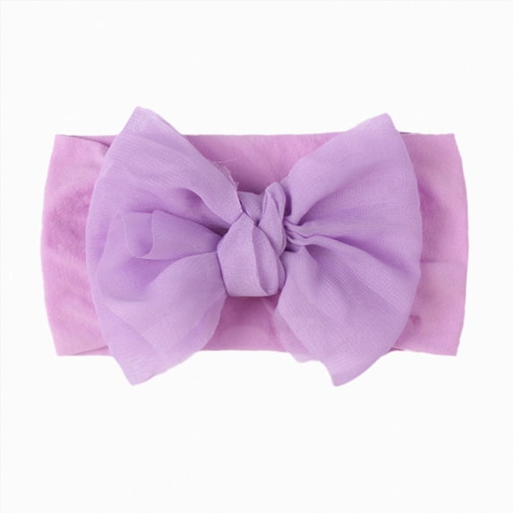 Splozh Infant Headband Bows Cute Bows 1PC Infant Baby Girls Solid Bow Headband Stretch Hairband Headwear,Purple,One Size