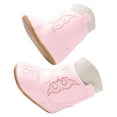 thumbnail image 1 of Splozh Infant Socks Booties Baby Cowboy Cowgirl Boots Infant Western Boots Toddler Boys Girls Round Toe Riding Mid Calf Boots All Seasons Pink,US 3.5, 1 of 9